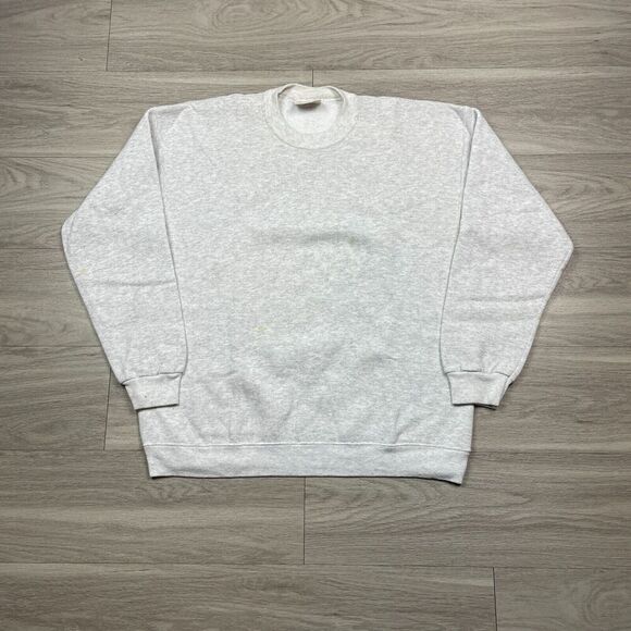 Vintage Sweatshirt Mens Extra Large Gray Riders 90s Black Fleece - Picture 1 of 11